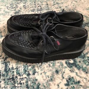 TUK CREEPERS BLACK T U K * worn only a few times*